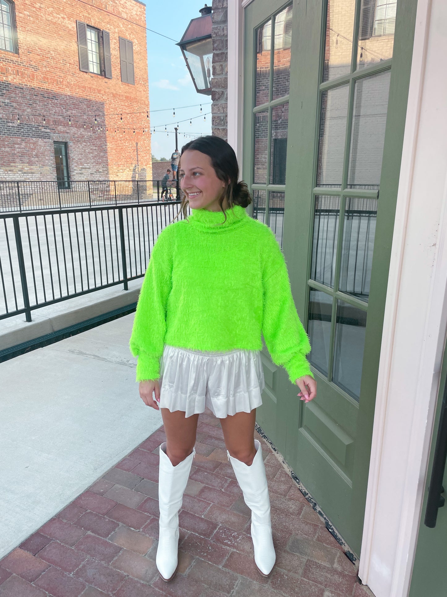 Green Glow Turtleneck